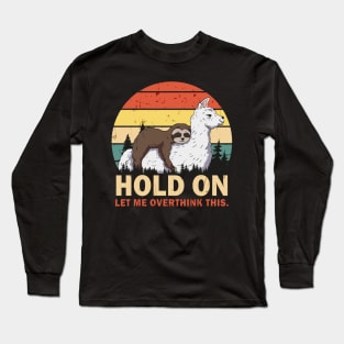 LLAMA AND LAZY BEAR Long Sleeve T-Shirt